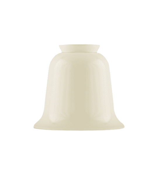 Bell-Shaped Glass Shade 60/130 Off-white Fra Karlskrona lampfabrik - 