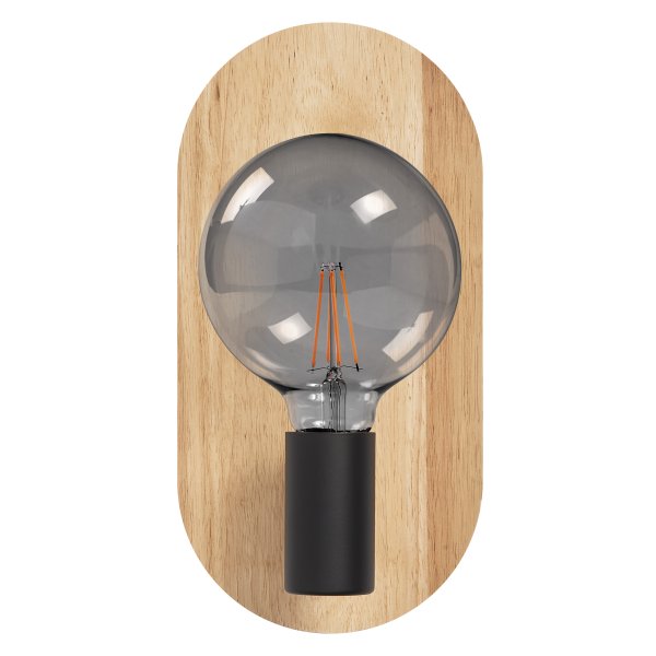 Wood 30cm Natur vegglampe Fra Ledvance - Tre har en rustikk design med sin treveggplate.