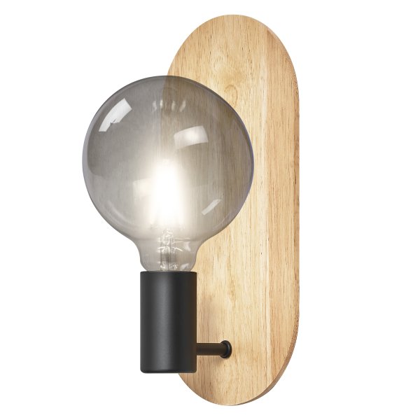 Wood 30cm Natur vegglampe Fra Ledvance - Tre har en rustikk design med sin treveggplate.