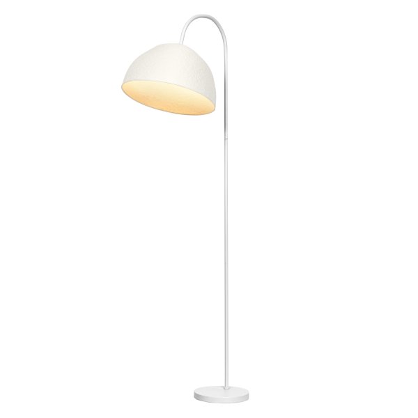 Camel Bell Hvit gulvlampe Fra Ledvance - Den dekorative papirskjermen gir en fin spredning av lys i rommet.