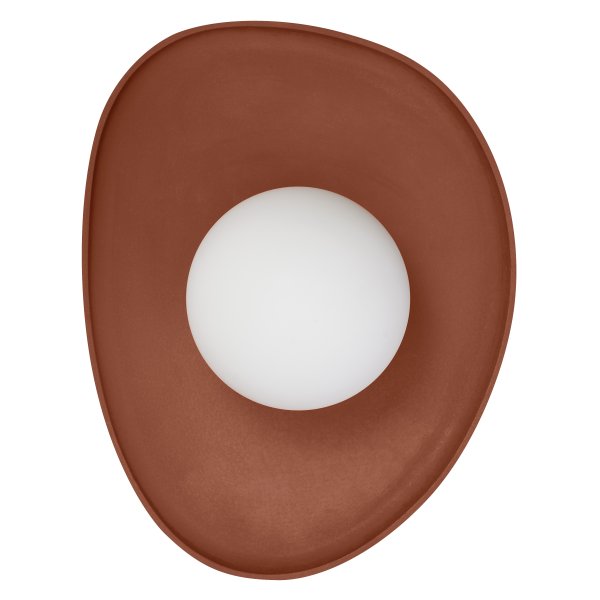 Clay Nest 26cm Brun vegglampe Fra Ledvance - Glaskupan i opal som omfamnar ljusk&auml;llan skapar ett fint och bl&auml;ndfritt ljus i rummet.