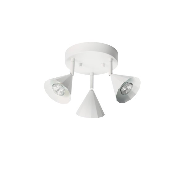 Rain 3 Hvit spotlight Fra CO Bankeryd - Taklampen sprer et jevnt lys som skaper en hyggelig atmosf&aelig;re, og den stilige formen gj&oslash;r den til en diskret men elegant detalj i alle typer interi&oslash;r.