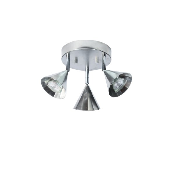Rain 3 Sølv spotlight Fra CO Bankeryd - Taklampen sprer et jevnt lys som skaper en hyggelig atmosf&aelig;re, og den stilige formen gj&oslash;r den til en diskret men elegant detalj i alle typer interi&oslash;r.