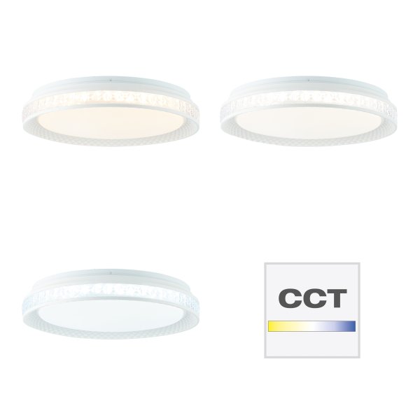 Burlie Ø40 Hvit plafond Fra Brilliant - Burlie er en stilig taklampe med et elegant design.