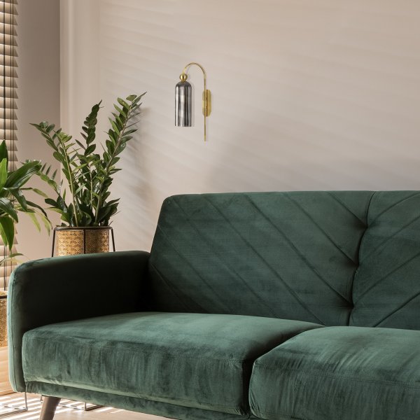 Antic 54cm Røyk vegglampe Fra Maytoni - Den riflede glasskoppen sprer en varm og behagelig glød, som skaper en innbydende atmosfære i alle rom.