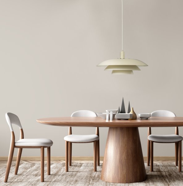 Epsilon 1 Ø45 Beige Taklampe Fra Aneta Lighting - EPSILON er en klassisk kjøkkenpendel i metall.