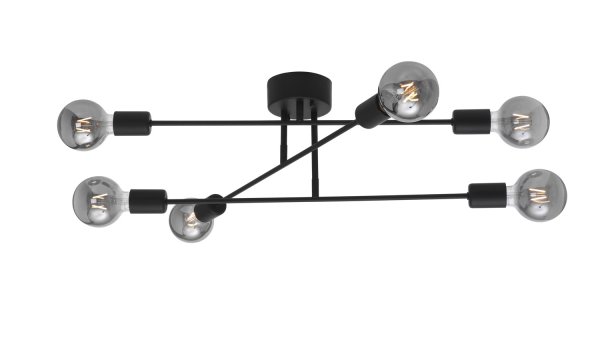 Baton 68cm Svart plafond Fra Cottex - Baton er en moderne taklampe som ikke bare sprer et behagelig lys i rommet, men ogs&aring; fungerer som en stilig interi&oslash;rdetalj.