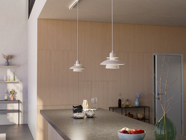 Primus IV Ø28 Blank hvit Taklampe Fra Belid - Primus er en av våre mest populære pendlere.