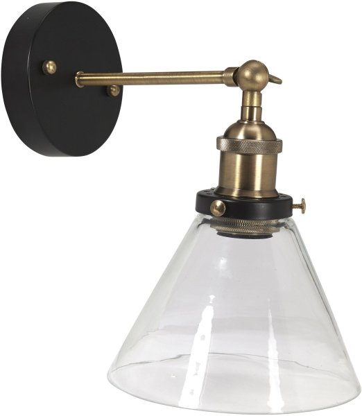 Lambda 18cm Svart baderomslampe Fra PR Home - Den er beskyttet mot fukt i IP23-klassifisering og passer godt i baderomsmilj&oslash;er.