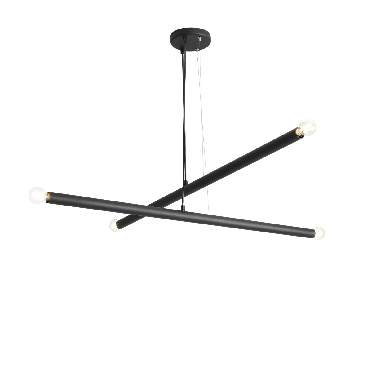 Tubo 4 100cm Svart Taklampe Fra Artera - Hvert rør er 100 cm langt med en diameter på 3,2 cm og har lyskilder i begge ender.