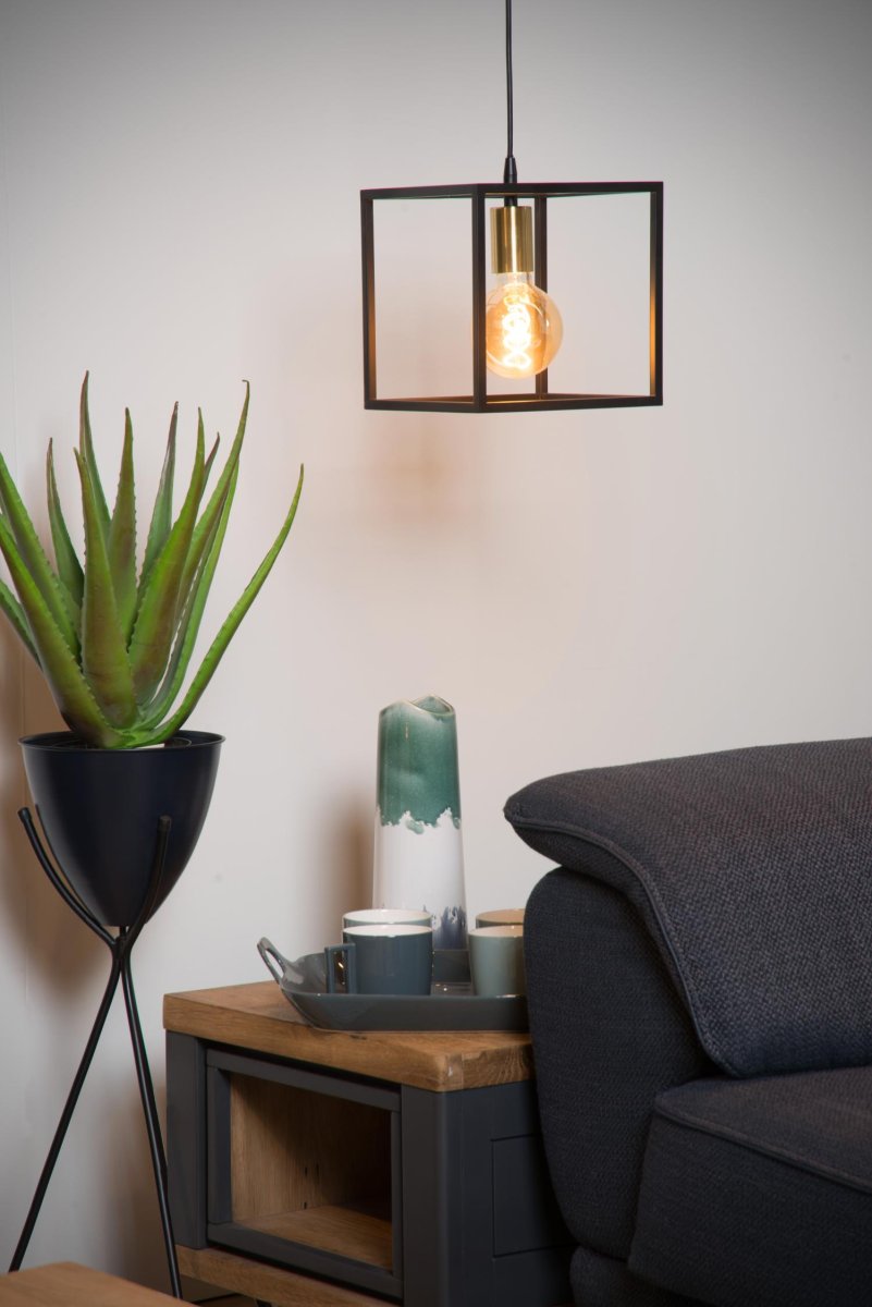 Ruben 22cm Svart Taklampe Fra Lucide -  Unike produktegenskaper:Passer for bruk med LED-lyskilderDenne lampen er høydejusterbarLett å koble til en dimmer (ekskl.