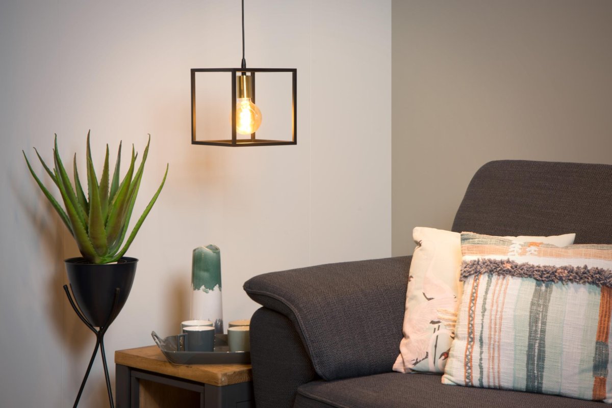 Ruben 22cm Svart Taklampe Fra Lucide -  Unike produktegenskaper:Passer for bruk med LED-lyskilderDenne lampen er høydejusterbarLett å koble til en dimmer (ekskl.
