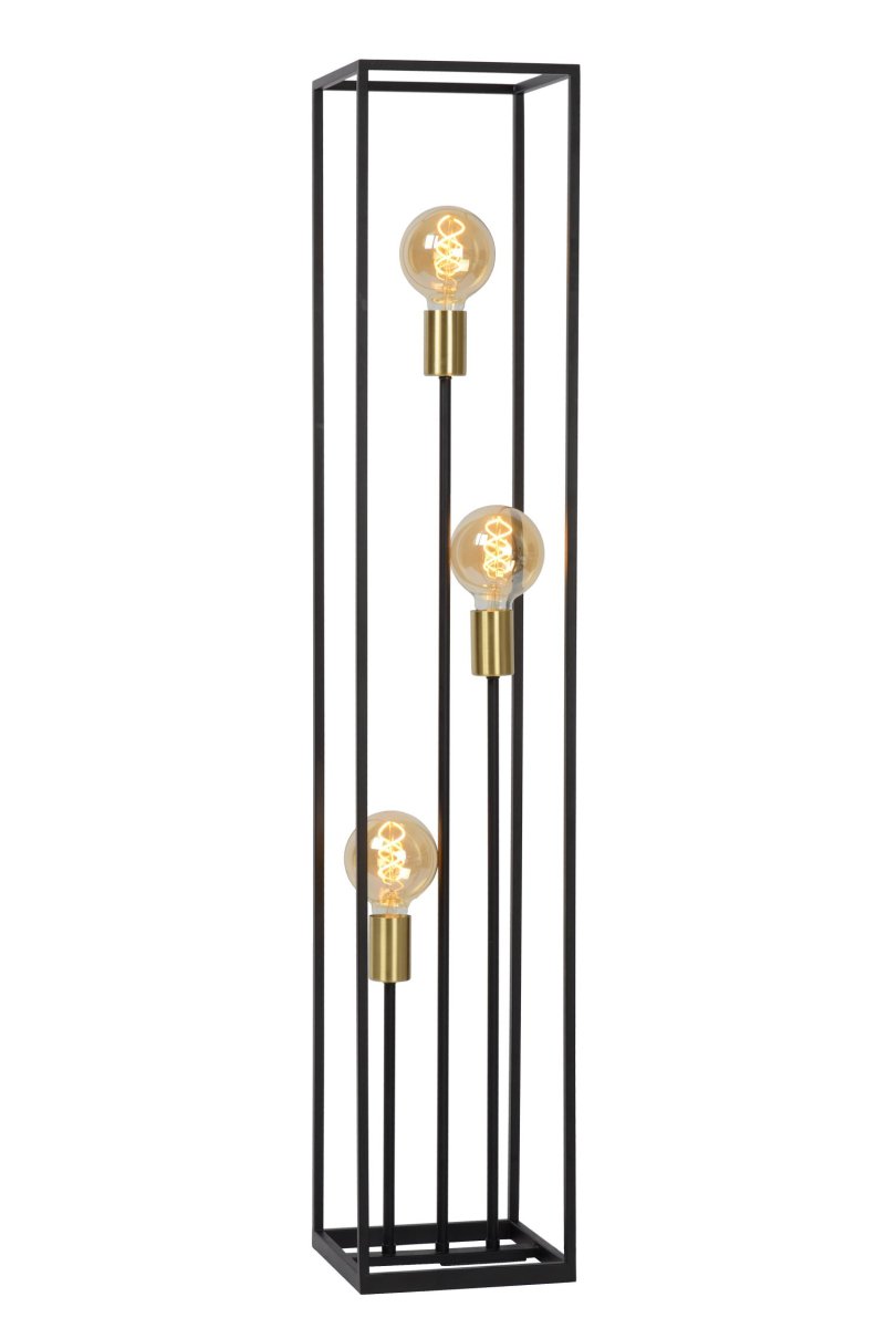 Ruben Svart gulvlampe Fra Lucide - En gulvlampe kan virkelig gjøre inntrykk, og det er akkurat det Ruben gjør med sitt enkle, moderne design.