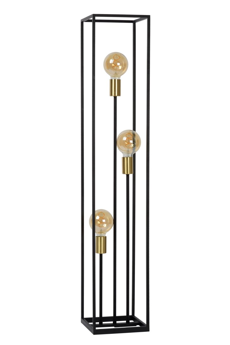 Ruben Svart gulvlampe Fra Lucide - En gulvlampe kan virkelig gjøre inntrykk, og det er akkurat det Ruben gjør med sitt enkle, moderne design.