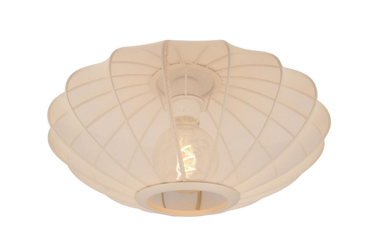 Corina Ø40 Krem plafond Fra Lucide - Corina er en elegant taklampe som sprer en myk, varm glød.