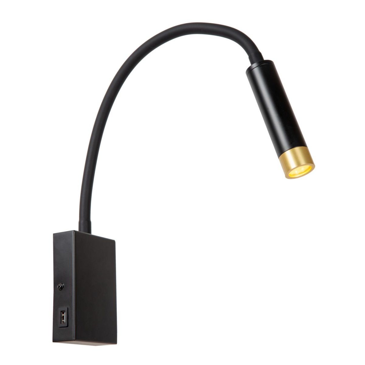 Alec Svart leselampe Fra Lucide - Med sin elegante og langstrakte design er denne vegglampen den perfekte aksenten for nattbordet eller nattbordet ditt.