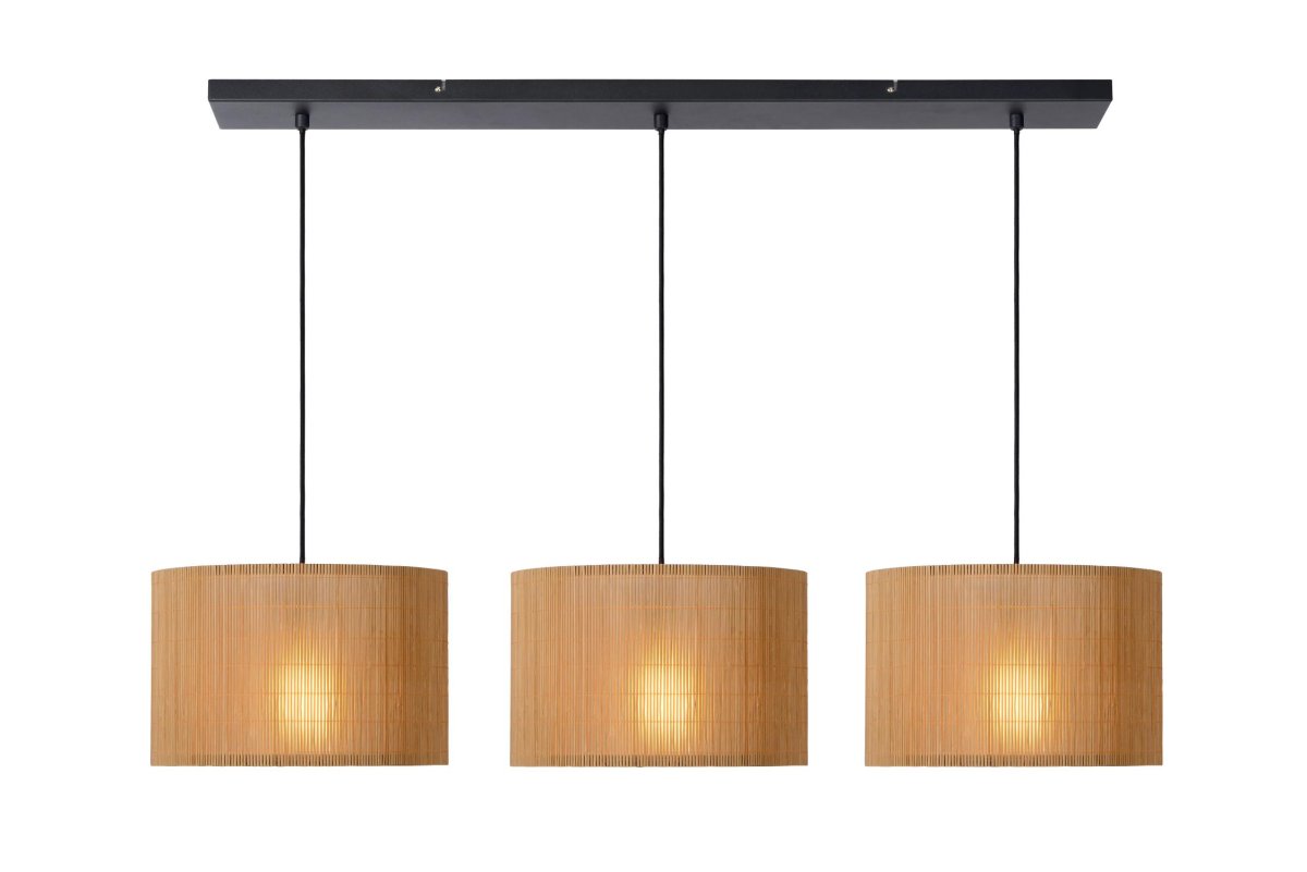 Magius 113cm Natur Taklampe Fra Lucide - D&aring; du kan koble Magius til en dimmer for å justere lysstyrken etter behov.
