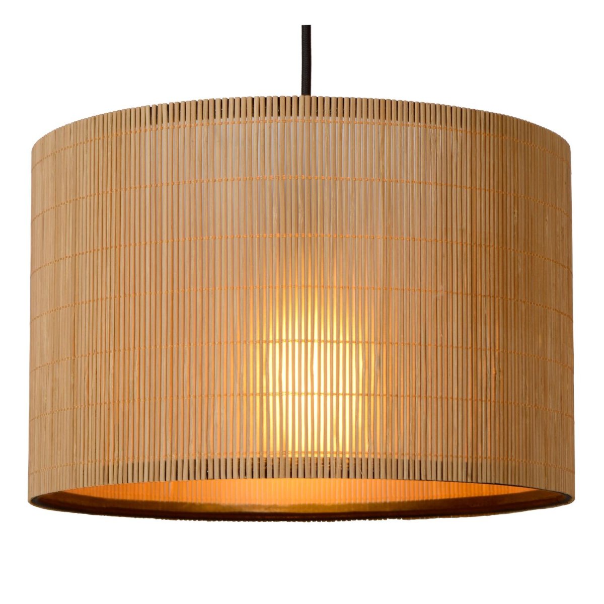 Magius 113cm Natur Taklampe Fra Lucide - D&aring; du kan koble Magius til en dimmer for å justere lysstyrken etter behov.