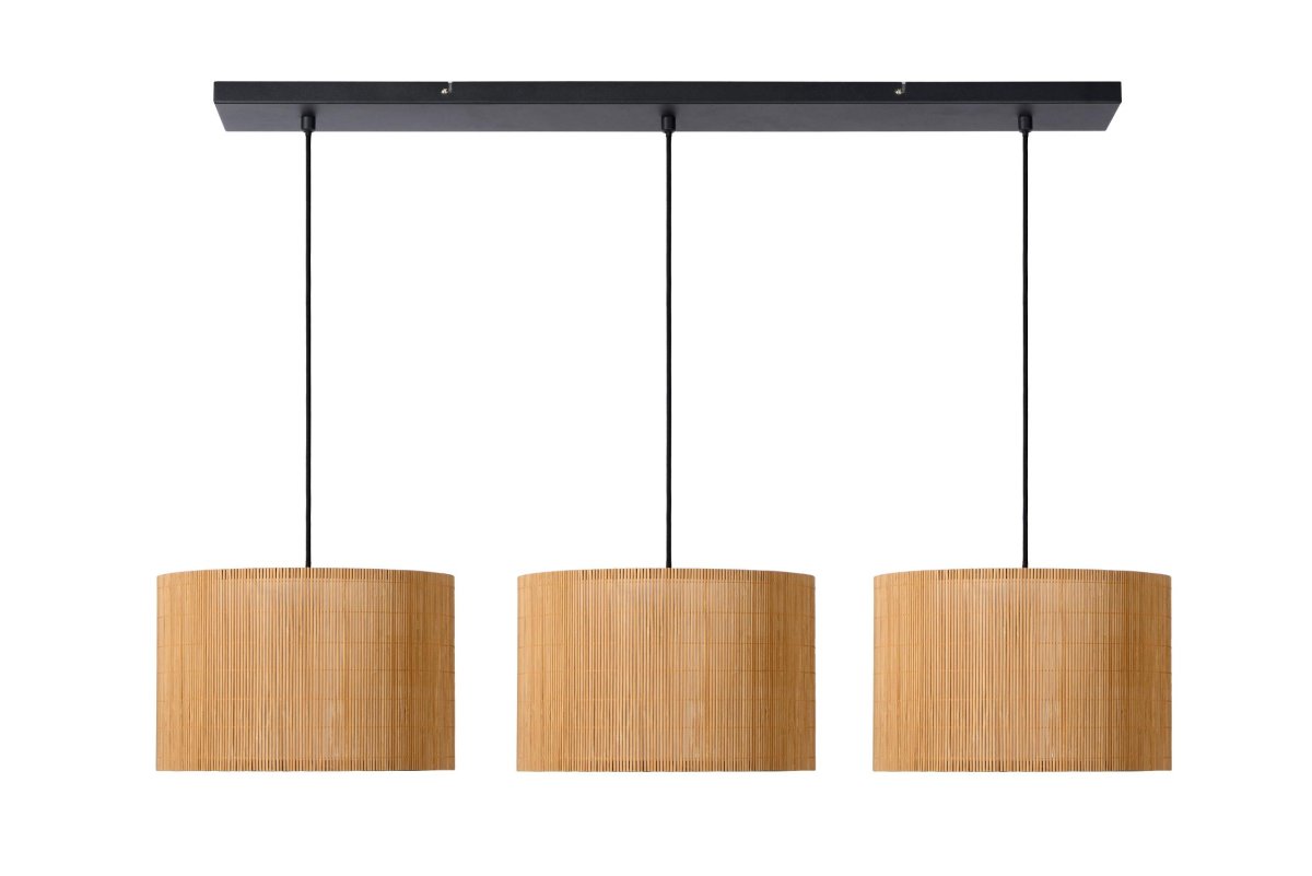 Magius 113cm Natur Taklampe Fra Lucide - D&aring; du kan koble Magius til en dimmer for å justere lysstyrken etter behov.