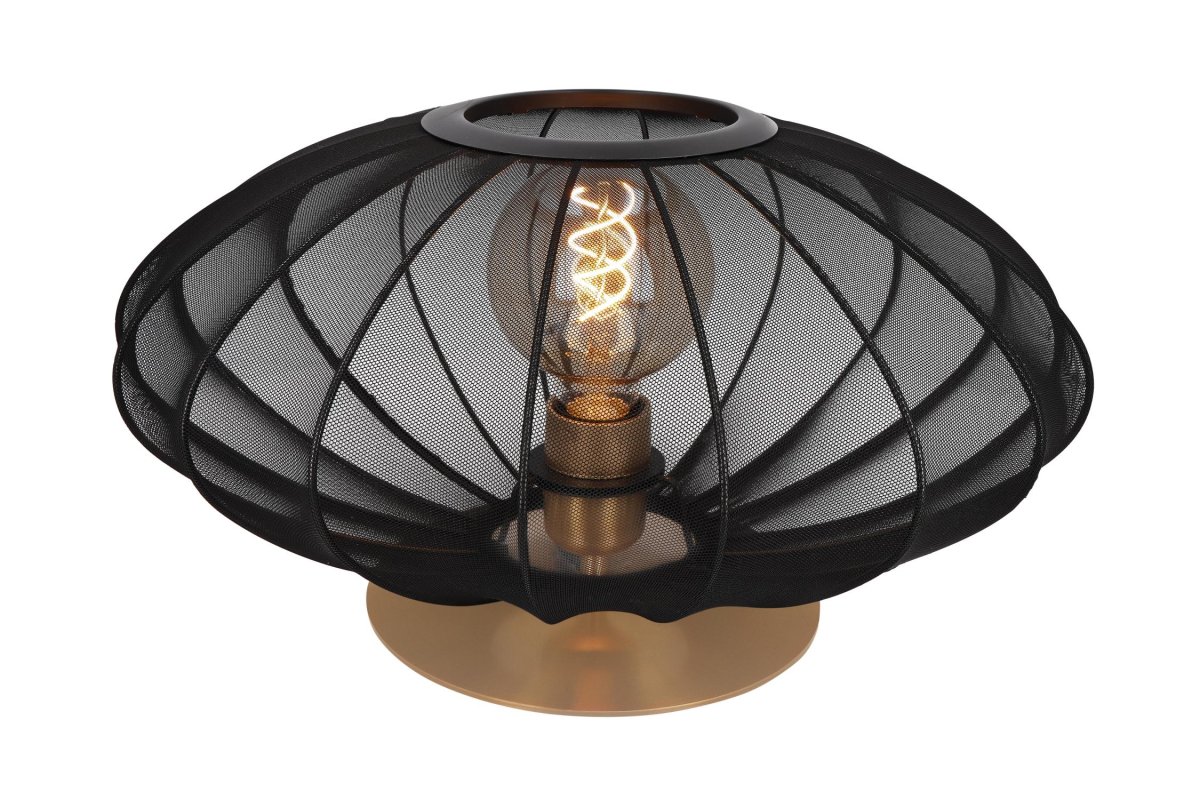 Corina 22cm Svart bordlampe Fra Lucide - Med en diameter på At 40 centimeter er denne lampen en vinner, uansett om den brukes til å lyse opp et koselig hjørne i stua, fremheve skjenken din eller fungere som nattbordsfølge på soverommet.