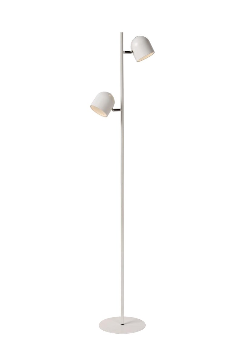 Skanska Hvit gulvlampe Fra Lucide - Denne subtile gulvlampen er utrolig dekorativ takket være sin rene form.