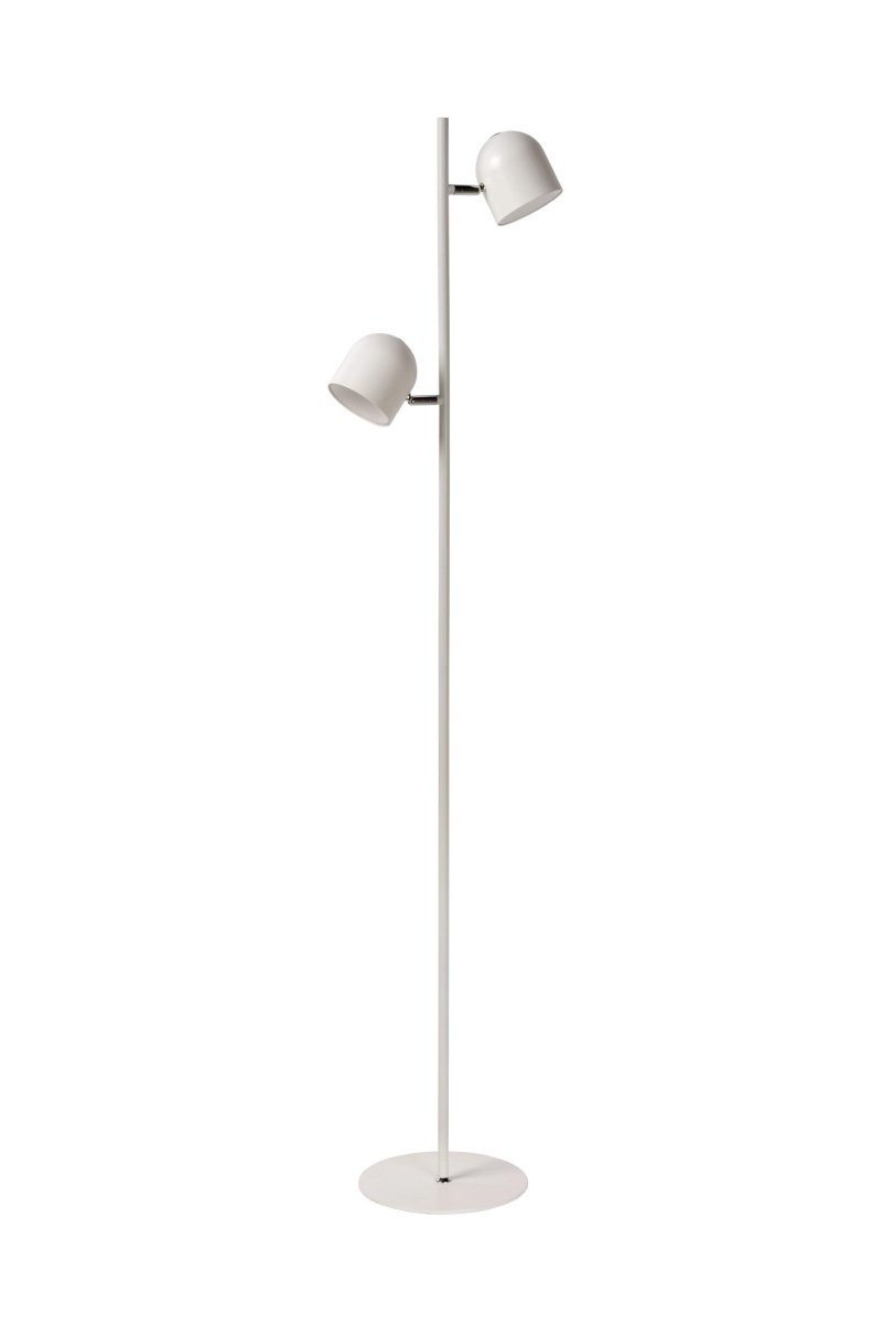Skanska Hvit gulvlampe Fra Lucide - Denne subtile gulvlampen er utrolig dekorativ takket være sin rene form.