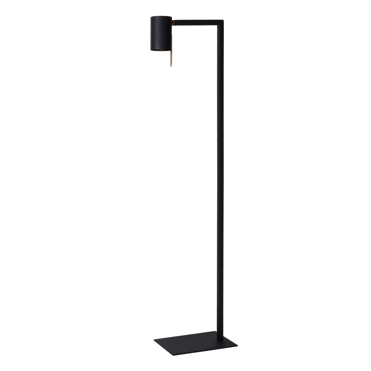 Lesley Svart gulvlampe Fra Lucide - Den slanke metalldesignen gir den et stilig utseende som passer perfekt i enhver moderne stue.