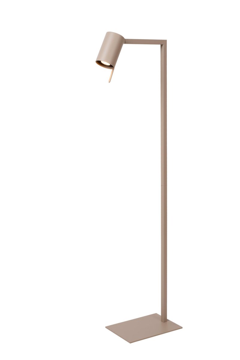 Lesley Taupe gulvlampe Fra Lucide - Den slanke metalldesignen gir den et stilig utseende som passer perfekt i enhver moderne stue.