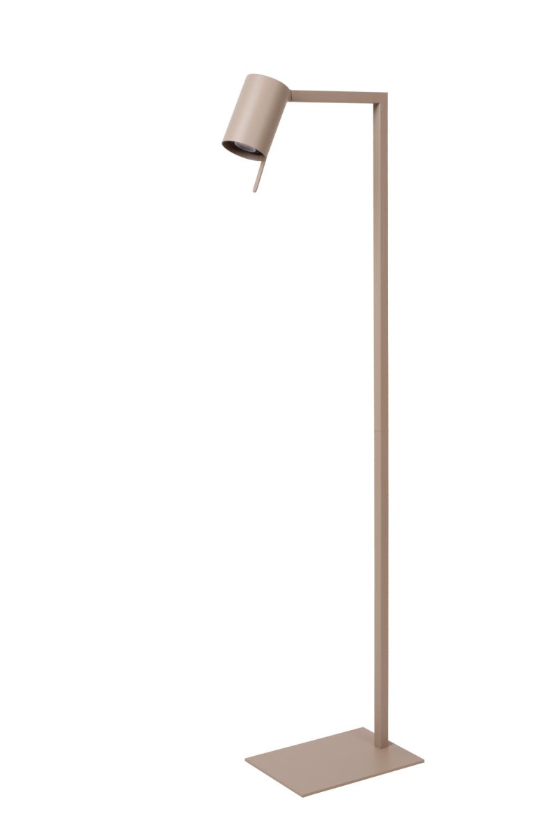 Lesley Taupe gulvlampe Fra Lucide - Den slanke metalldesignen gir den et stilig utseende som passer perfekt i enhver moderne stue.