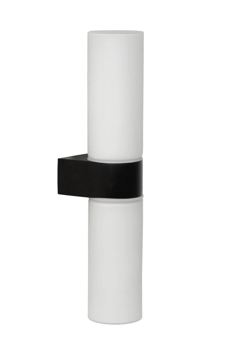 Jesse 30cm Svart baderomslampe Fra Lucide - Koble lampen til en kompatibel dimmer for å skape den perfekte atmosfæren, selv på badet ditt.