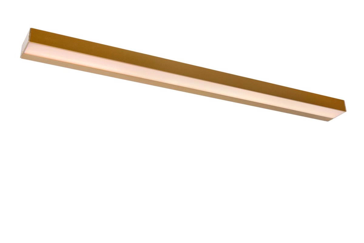 Alexa 90cm Matt gull/messing baderomslampe Fra Lucide - Med sine rene linjer og funksjonelle design skaper Alexa en harmonisk følelse både for en god start på dagen og en fredelig avslutning på kvelden.