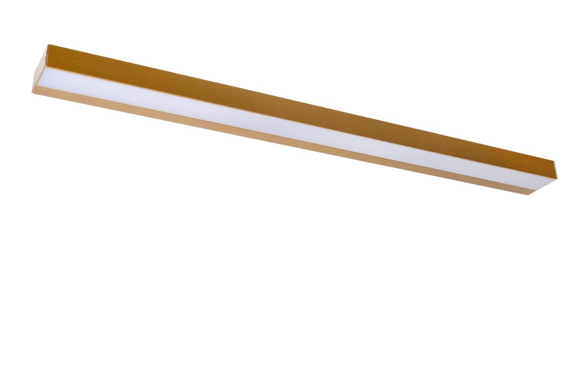 Alexa 90cm Matt gull/messing baderomslampe Fra Lucide - Med sine rene linjer og funksjonelle design skaper Alexa en harmonisk følelse både for en god start på dagen og en fredelig avslutning på kvelden.