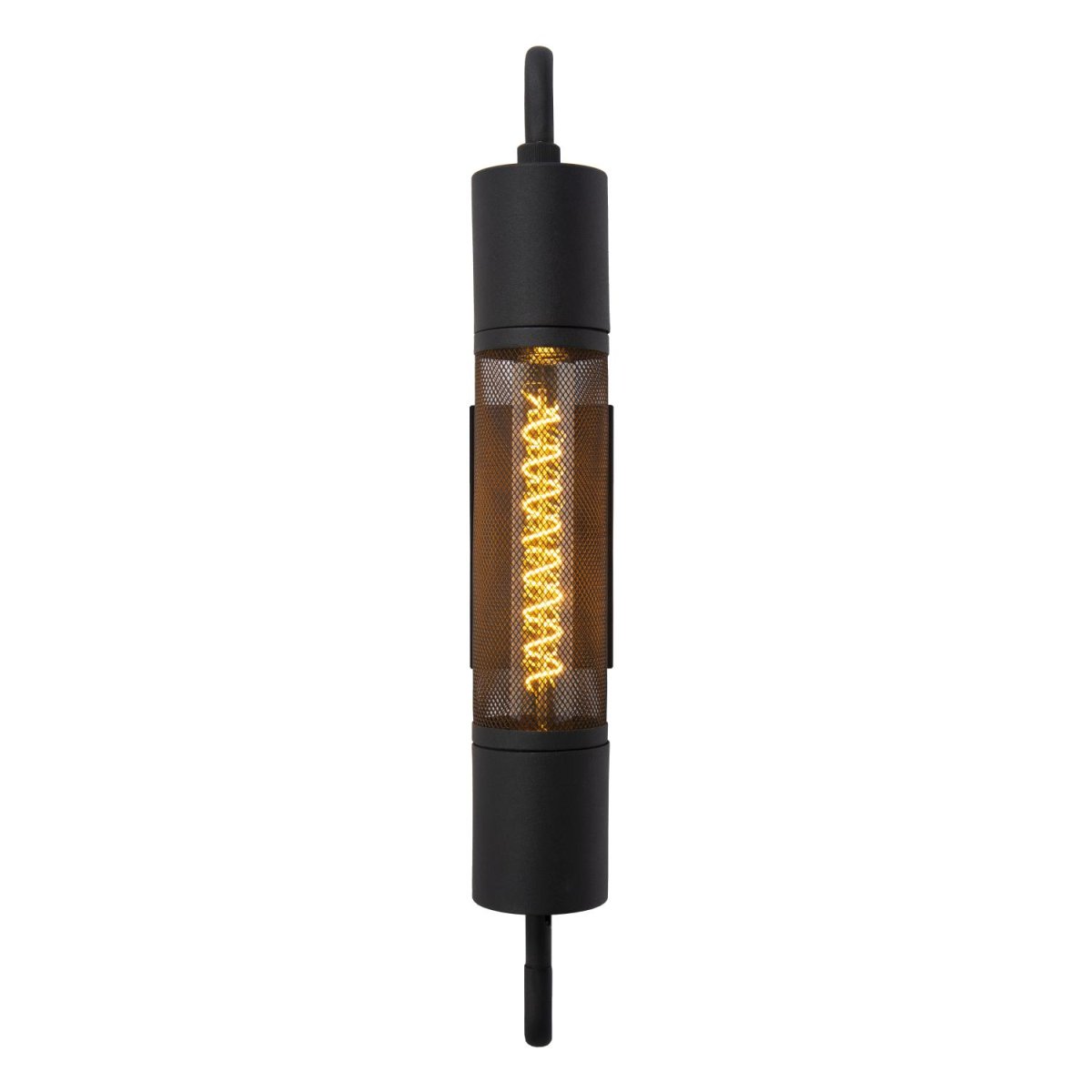 Calixt 50cm Svart vegglampe Fra Lucide - Ved å koble den til en veggdimmer får du den perfekte stemningsbelysningen når som helst.