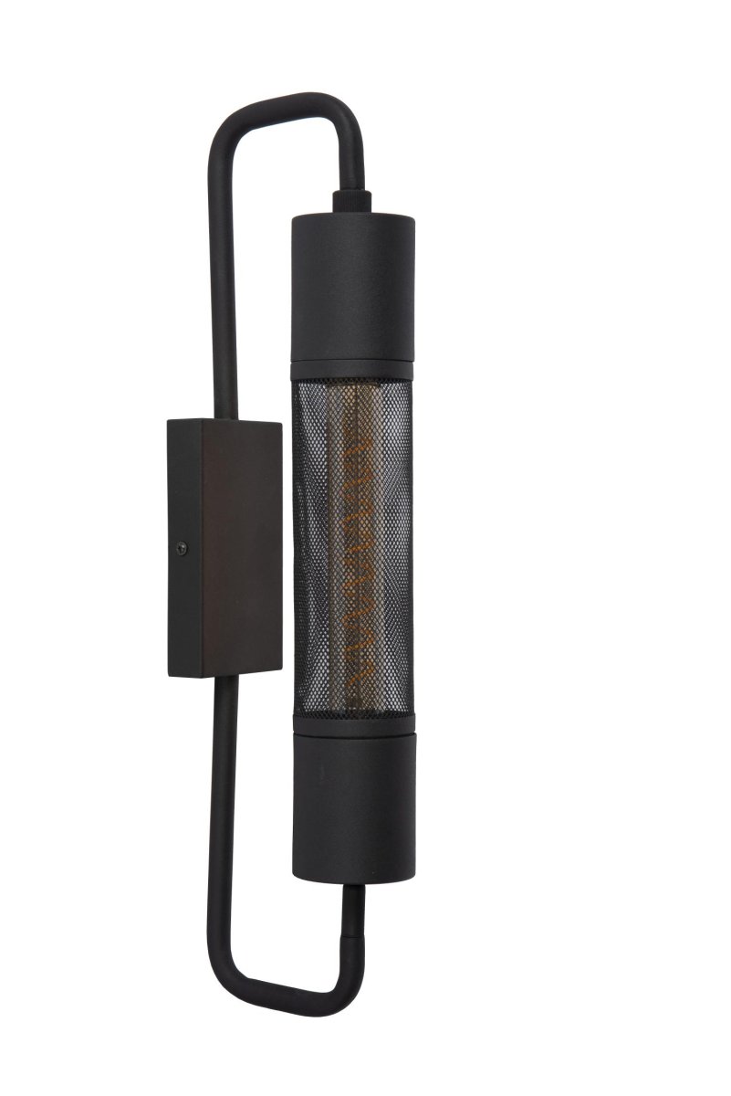 Calixt 50cm Svart vegglampe Fra Lucide - Ved å koble den til en veggdimmer får du den perfekte stemningsbelysningen når som helst.