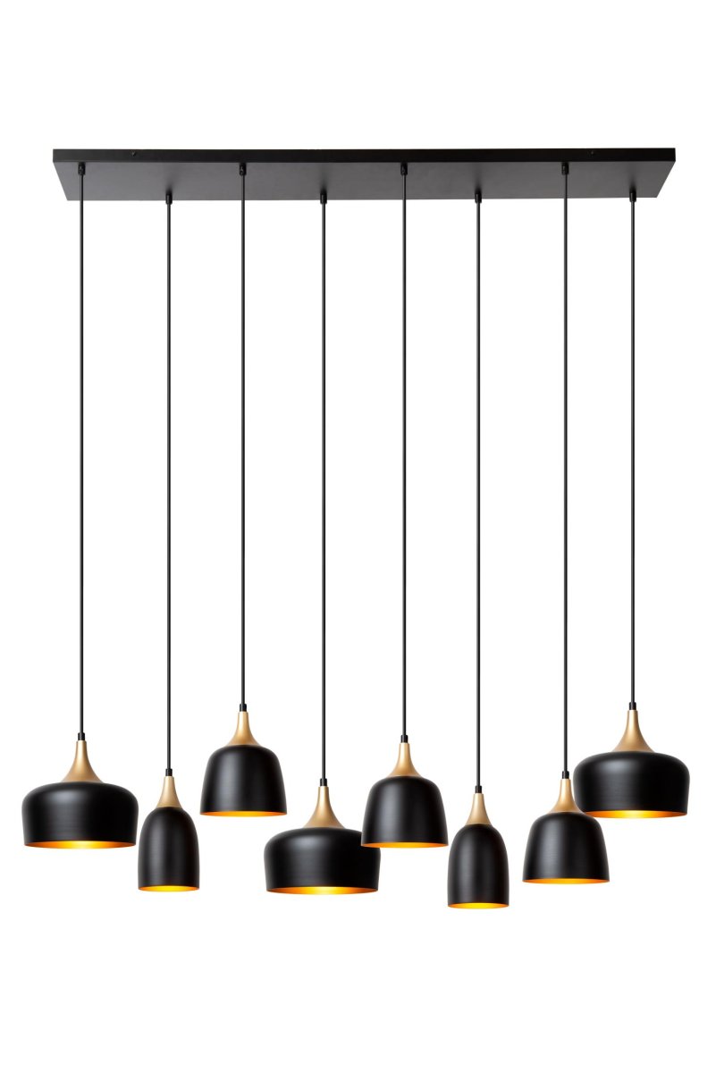 Chayanne 125cm Svart Taklampe Fra Lucide - Unike produktegenskaper:Passer for bruk med LED-lyskilderDenne lampen kan justeres i høydenLett å koble til en dimmer (ekskl.