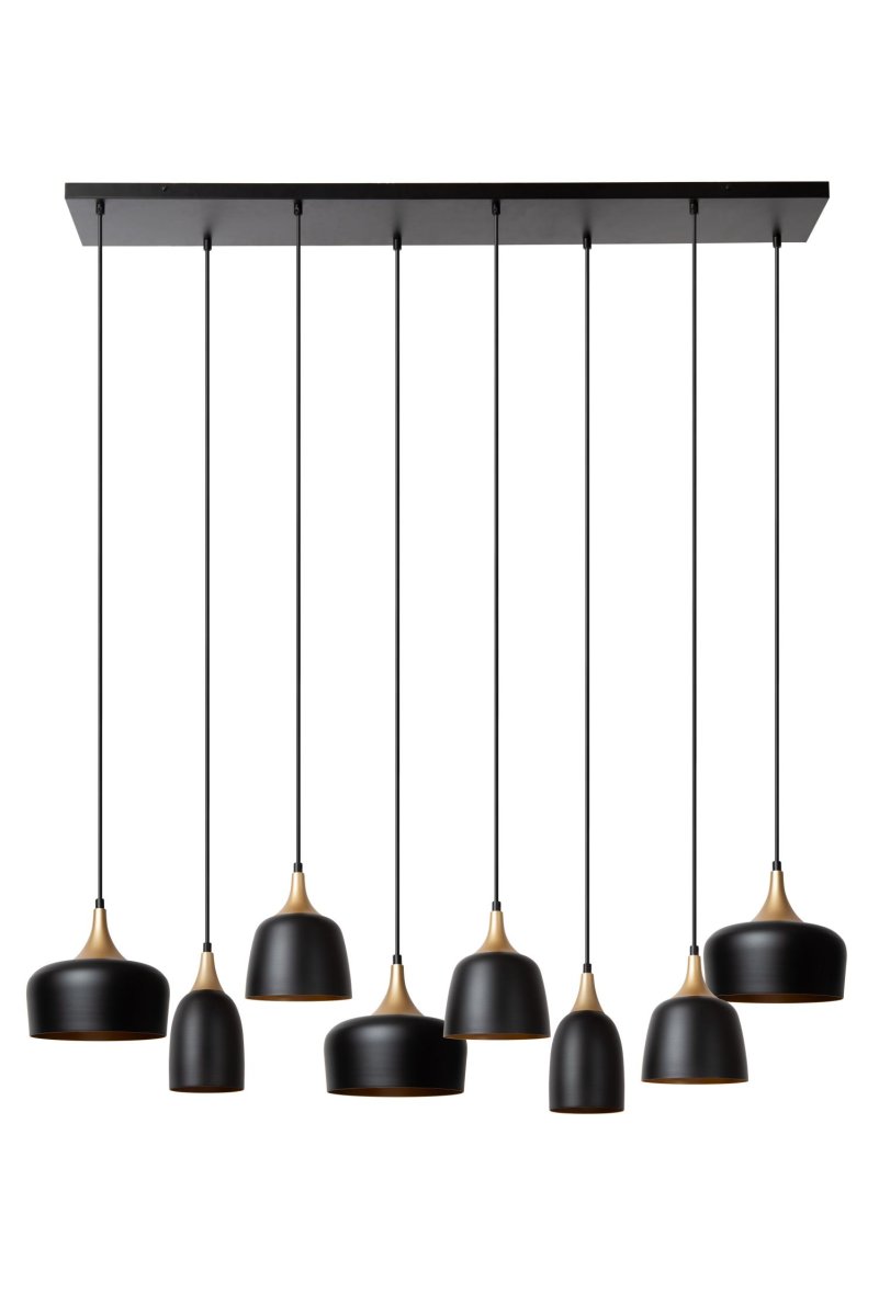 Chayanne 125cm Svart Taklampe Fra Lucide - Unike produktegenskaper:Passer for bruk med LED-lyskilderDenne lampen kan justeres i høydenLett å koble til en dimmer (ekskl.