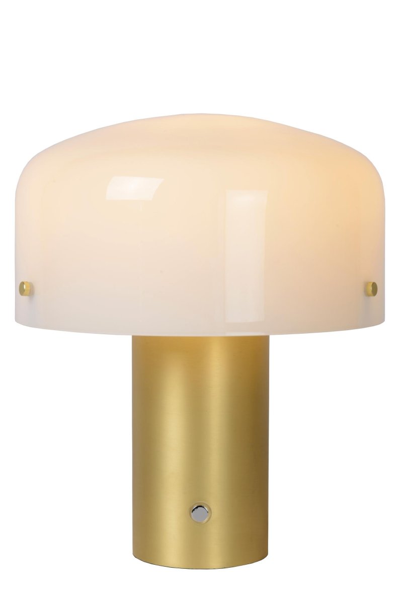 Timon 35cm Matt gull/messing bordlampe Fra Lucide - Du kan treffe&aring; p&aring; og av Timon med samme knapp.