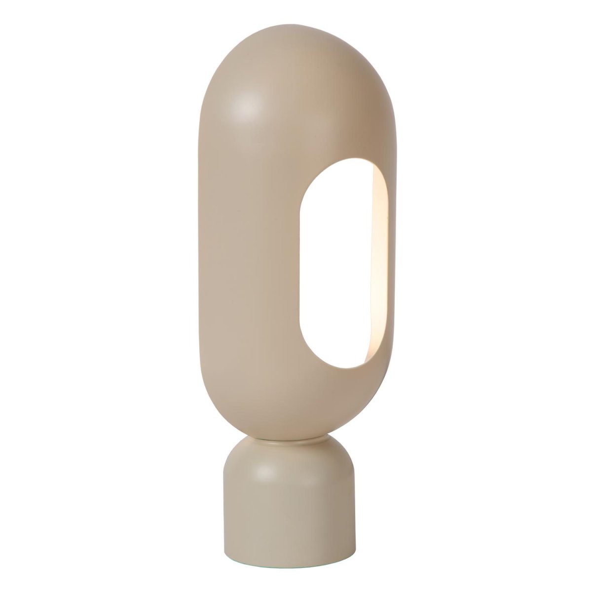 Barris 30cm Taupe bordlampe Fra Lucide - Plasser den mot veggen og nyt intimt, indirekte lys som direkte øker hyggefaktoren i stuen eller spisestuen.