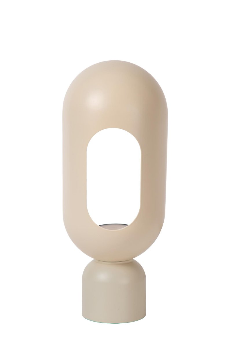 Barris 30cm Taupe bordlampe Fra Lucide - Plasser den mot veggen og nyt intimt, indirekte lys som direkte øker hyggefaktoren i stuen eller spisestuen.