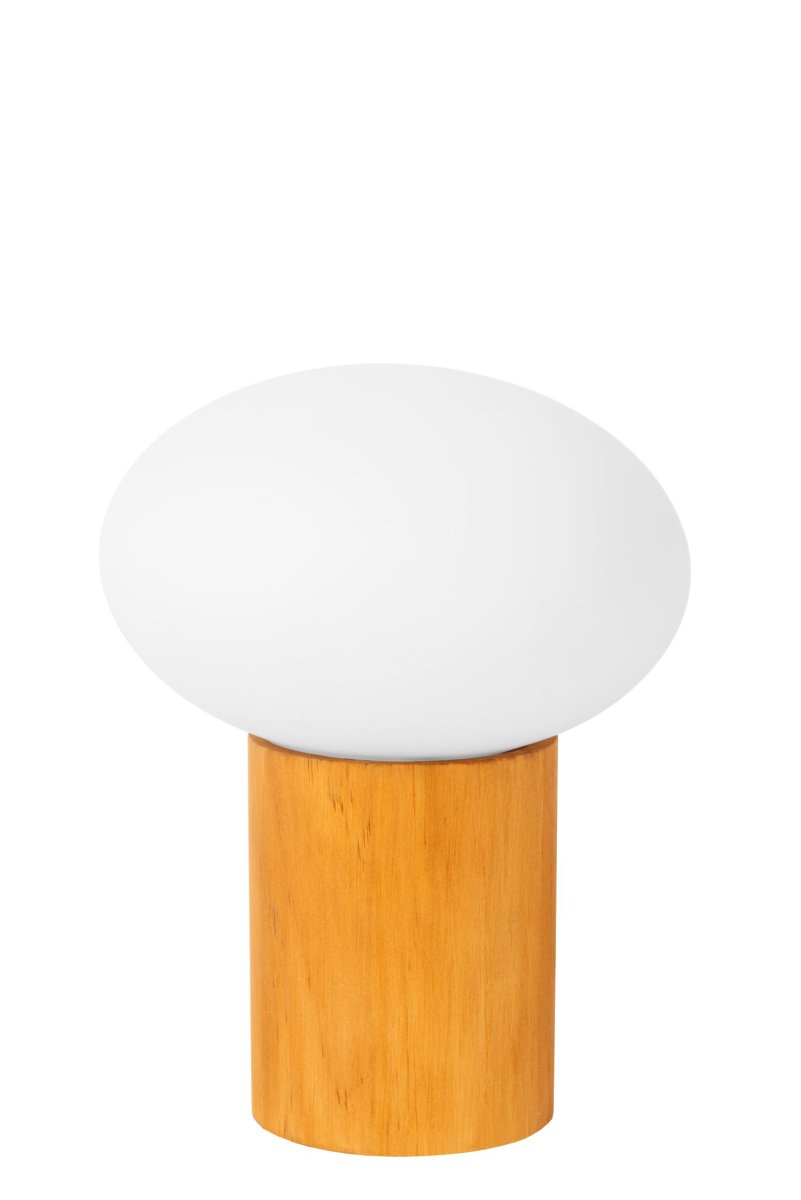 Birtle 23cm Natur bordlampe Fra Lucide - Denne unike lampen skaper umiddelbart en koselig atmosfære i stuen eller soverommet, uansett om den er plassert på; et nattbord, sidebord eller skjenk.