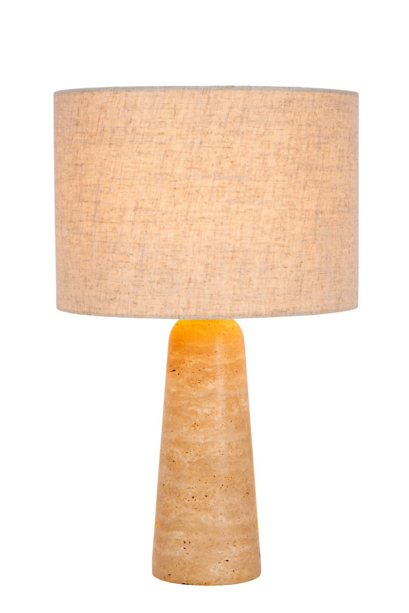 Nimue 48cm Taupe bordlampe Fra Lucide - Uansett om det pryder tv&aring; nattbord, står stolt på; en hall-konsoll eller komfortabelt ved siden av sofaen din, Nimue passer perfekt inn i ethvert miljø.