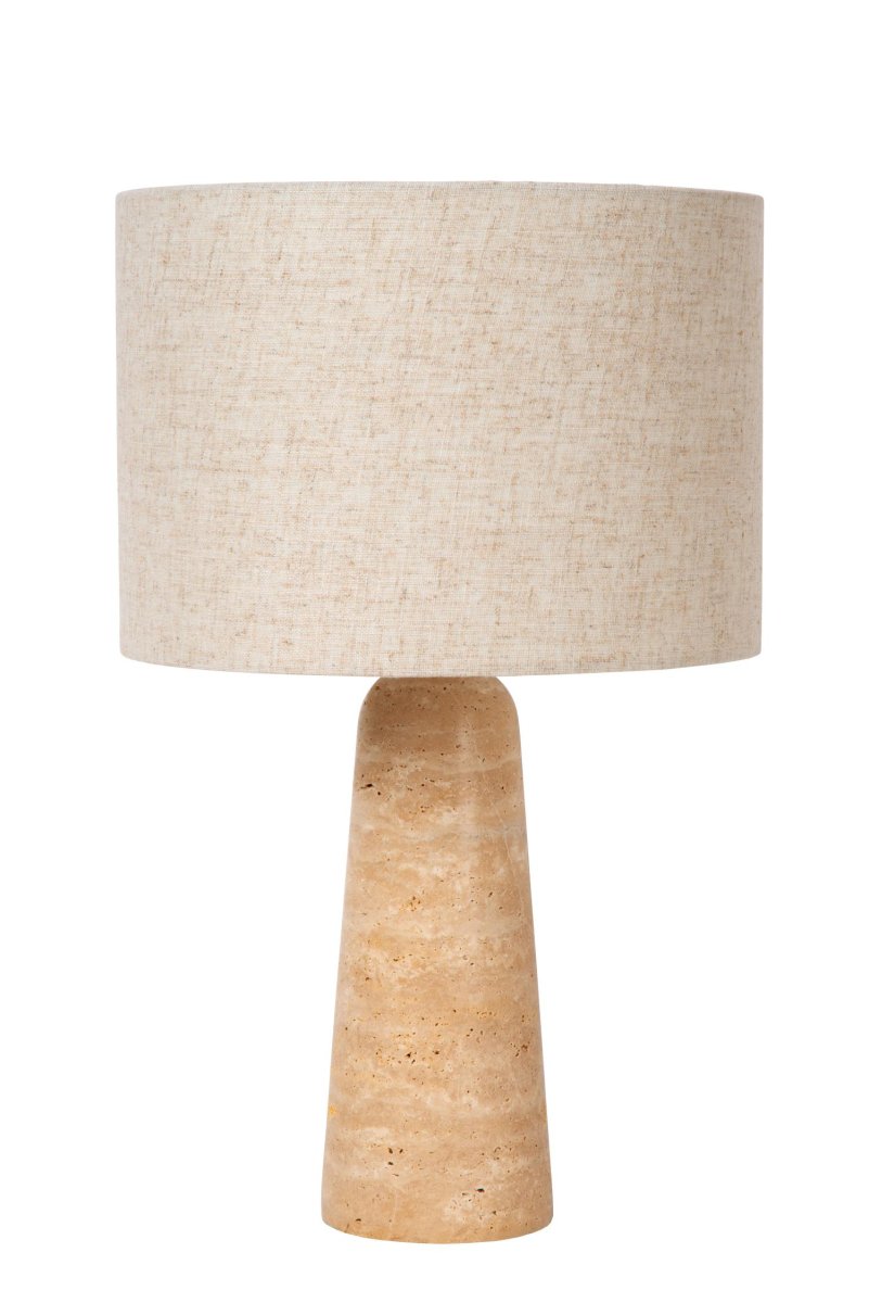Nimue 48cm Taupe bordlampe Fra Lucide - Uansett om det pryder tv&aring; nattbord, står stolt på; en hall-konsoll eller komfortabelt ved siden av sofaen din, Nimue passer perfekt inn i ethvert miljø.