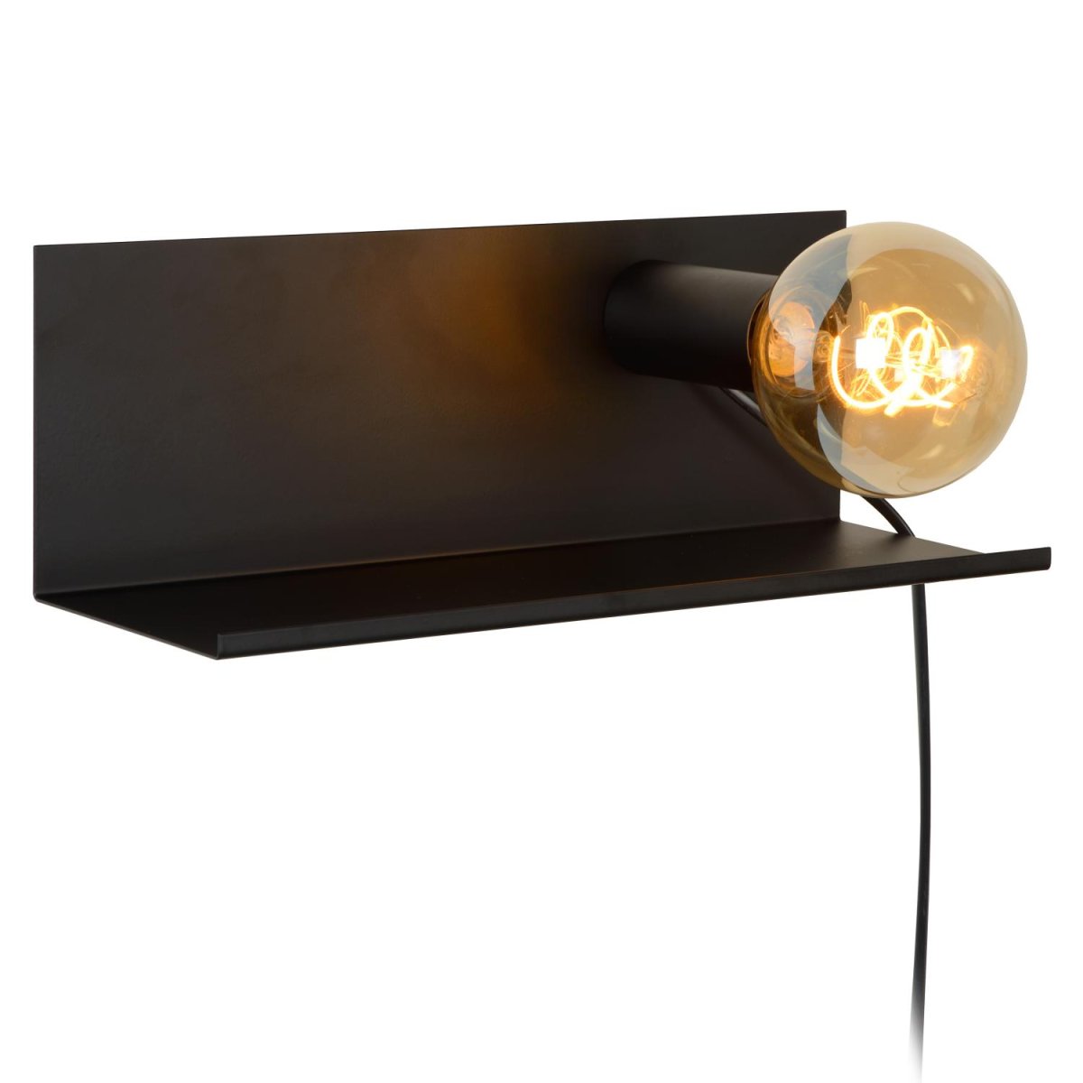 Sebo 35cm Svart vegglampe Fra Lucide - Med et stilig design og vakkert bearbeidede linjer tilbyr lampen enkel bruk med en av/p&aring;-knapp p&aring; lampen.