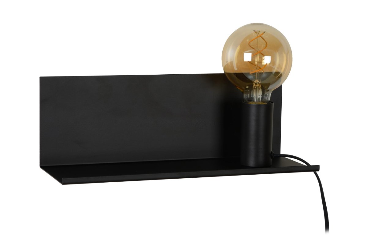 Sebo 35cm Svart vegglampe Fra Lucide - Med et stilig design og vakkert bearbeidede linjer tilbyr lampen enkel bruk med en av/p&aring;-knapp p&aring; lampen.