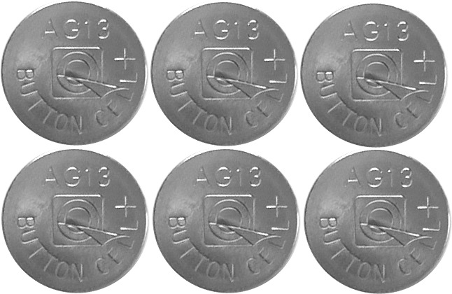 Batteri 6-pk AG13/LR44 Sølv Fra Star Trading - 