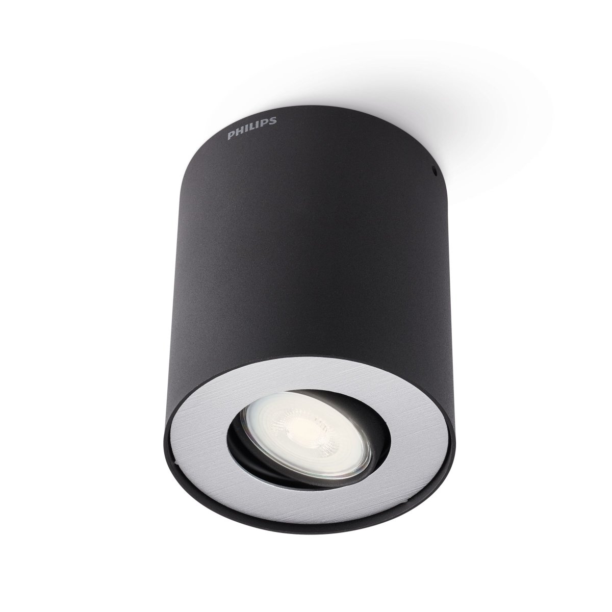 Pillar Svart spotlight Fra Philips - Denne spotlighten fra Philips er praktisk i hjemmet.