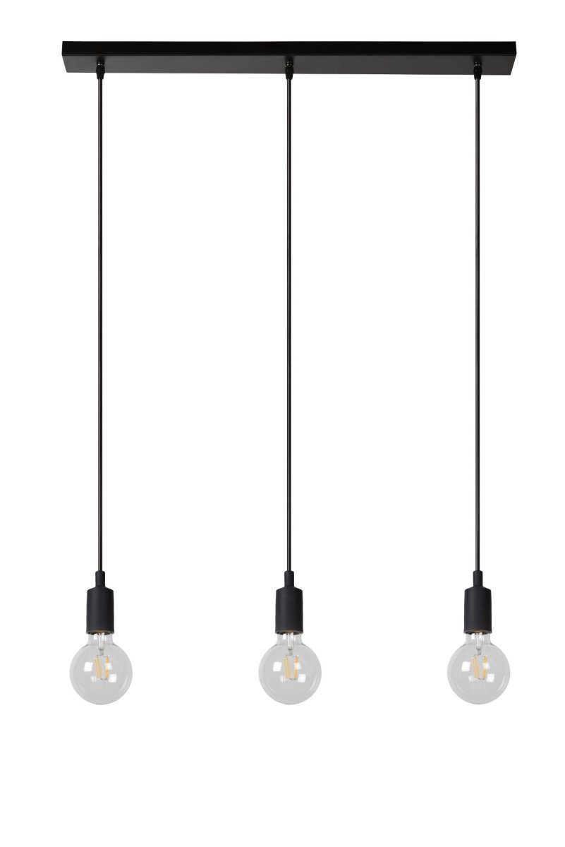 Fix 75cm Svart Taklampe Fra Lucide - Unike produktegenskaper:Passer for bruk med LED-lyskilderDenne lampen er justerbar i høydenLett å koble til en dimmer (ekskl.