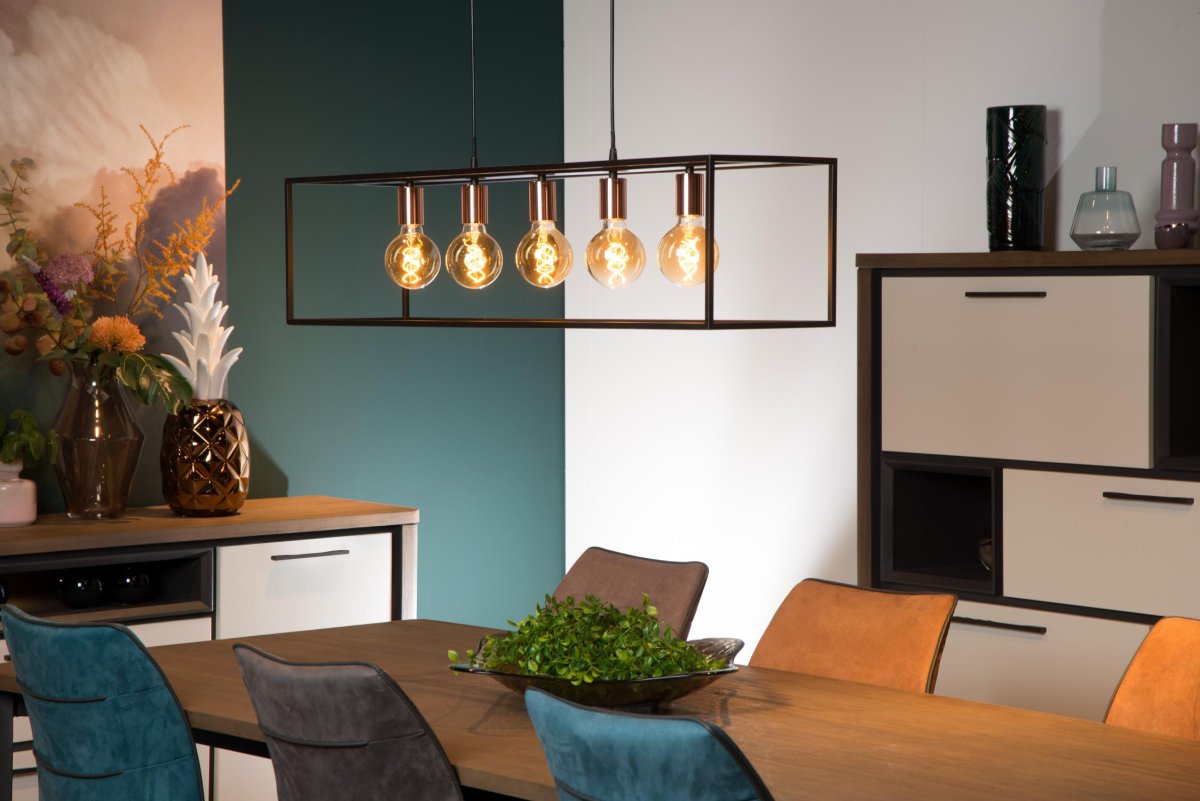 Arthur 100cm Svart Taklampe Fra Lucide - Unike produktegenskaperPasser for bruk med LED-lyskilderLampen er justerbar i h&oslash;ydenLett &aring; koble til en dimmer (ekskl.