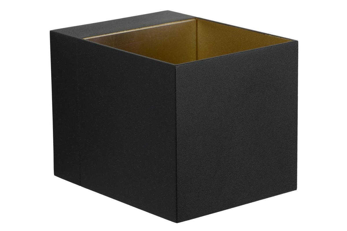 Devi 10cm Svart vegglampe Fra Lucide - Med bakplate på&aring; 10,5 cm x 8 cm, den er enkel å montere over en sentralboks.