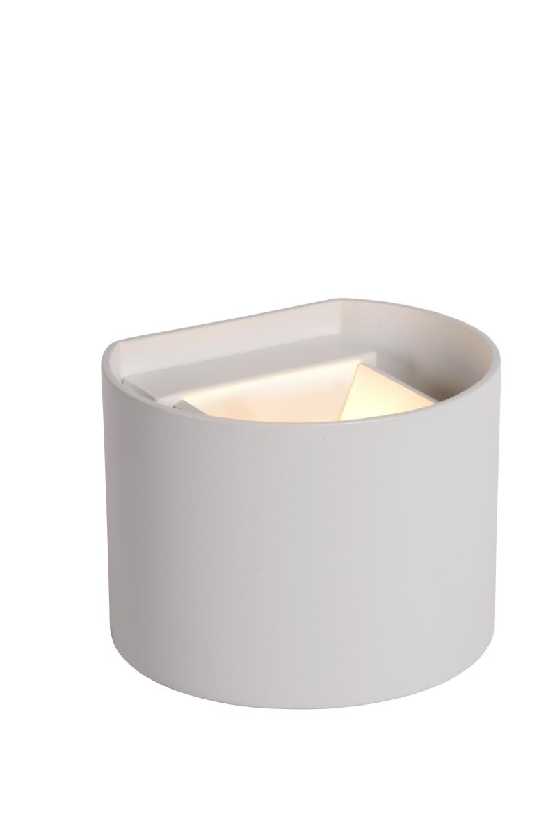 Xio 13cm Hvit vegglampe Fra Lucide - En stilig boks full av lys til veggen din.